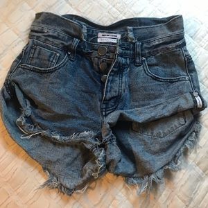 High Rise Bandit One Teaspoon Denim Shorts